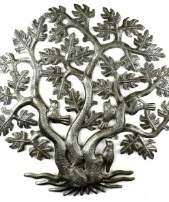 Croix Des Bouquets 14 Inch 3 Trunk Tree Of Life Wall Art (GC)
