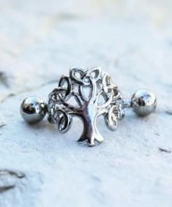 Fashion Hut Jewelry 316L Stainless Steel Tree Of Life Cartilage Cuff Earring