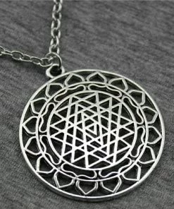 Tristana JewelryFashion Store Energy Balancing Sri Yantra Pendant Necklace