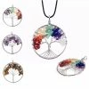 Poison Rose Bracelet Store 7 Chakra Color Tree Of Life Pendant Necklace Jewelry