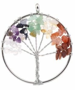 Poison Rose Bracelet Store 7 Chakra Color Tree Of Life Pendant Necklace Jewelry