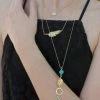Christy Jean Boutique Abigail Feather Necklace
