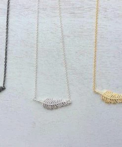 Christy Jean Boutique Abigail Feather Necklace