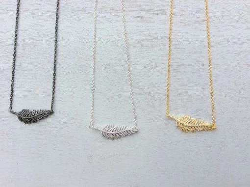 Christy Jean Boutique Abigail Feather Necklace 4 Christy Jean Boutique Abigail Feather Necklace