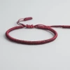 AMIU Handmade Store Red Maroon Rope Tibetan Buddhist Bracelet Jewelry