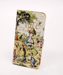 Chick Lit Designs Boho Clothing Alice Book Phone Flip Case Wallet For IPhone And Samsung