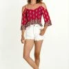 RAGA Alice Cold Shoulder Blouse Boho Tops
