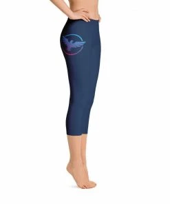 Find Your Coast Supply Co. Pants All Day Comfort Capri Leggings Pacific Supply II Navy Stripe