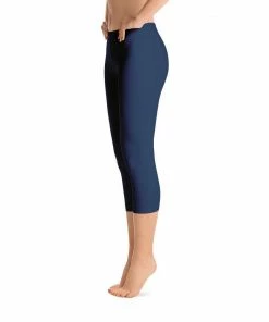 Find Your Coast Supply Co. Pants All Day Comfort Capri Leggings Pacific Supply II Navy Stripe