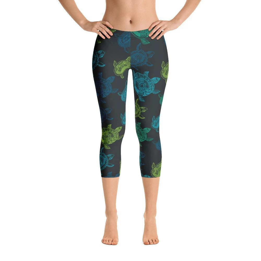 Find Your Coast Supply Co. All Day Comfort Turtle Capri Leggings 4 Find Your Coast Supply Co. All Day Comfort Turtle Capri Leggings
