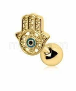 Fashion Hut Jewelry All-Seeing Hamsa Hand Cartilage Earring