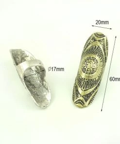 LEMOER Official Store Antique Carved Bohemian Rings Jewelry