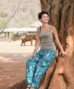 Napat Aquamarine Classic Elephant Harem Pants 19 Napat Aquamarine Classic Elephant Harem Pants