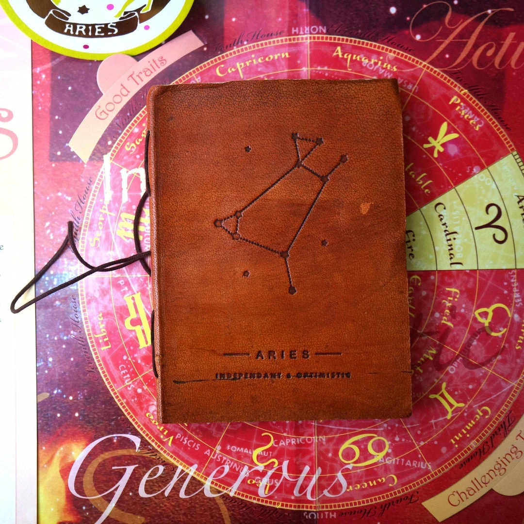 Soothi Accessories Aries Zodiac Handmade Leather Journal 8 Soothi Accessories Aries Zodiac Handmade Leather Journal