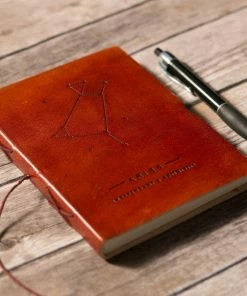 Soothi Accessories Aries Zodiac Handmade Leather Journal 23 Soothi Accessories Aries Zodiac Handmade Leather Journal
