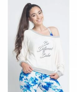 BrookeTaylorsYoga “Be Different” Sweater Boho Tops