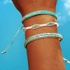17KM Official Store Beaded Friendship Bracelets With Aquamarine Beads