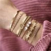 17KM Official Store Beautiful Gold Friendship Bracelet Set