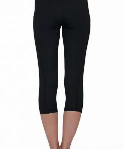 Belcorva Black And Gray Weave - Pocket Capri Pants