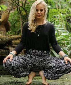 Napat Black Classic Elephant Harem Pants