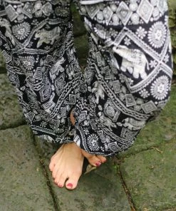 Napat Black Classic Elephant Harem Pants