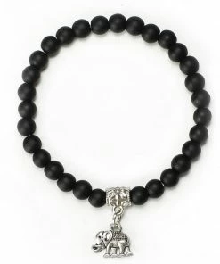 One Tribe Apparel Black Elephant Bracelet - Protection & Luck Jewelry