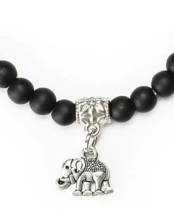 One Tribe Apparel Black Elephant Bracelet - Protection & Luck Jewelry