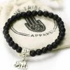 One Tribe Apparel Black Elephant Bracelet - Protection & Luck Jewelry