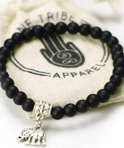 One Tribe Apparel Black Elephant Bracelet - Protection & Luck Jewelry