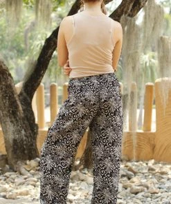 Napat Black Floral Harem Pants