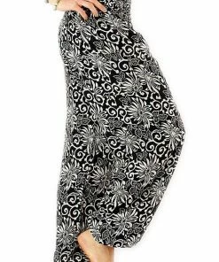 Napat Black Floral Harem Pants