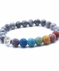 MICHAEL KENDRA Official Store Gray Seven Chakra Bracelet