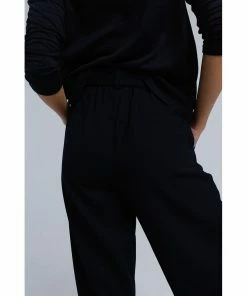 Q2 Black Pants With Buckles