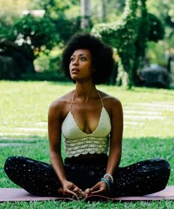 Napat Black Plume Peacock Harem Pants