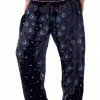 Napat Black Plume Peacock Harem Pants