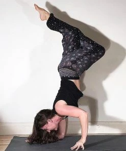 Napat Black Plume Peacock Harem Pants