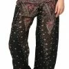 Napat Black & Red Peacock Harem Pants