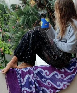 Napat Black & Red Peacock Harem Pants 16 Napat Black & Red Peacock Harem Pants