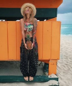 Napat Black & Red Peacock Harem Pants 14 Napat Black & Red Peacock Harem Pants