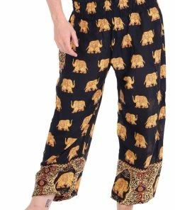 Napat Black Royal Elephant Harem Pants