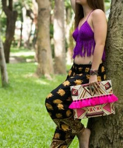 Napat Black Royal Elephant Harem Pants