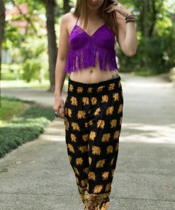 Napat Black Royal Elephant Harem Pants
