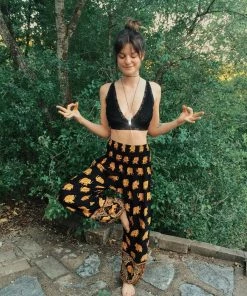 Napat Black Royal Elephant Harem Pants