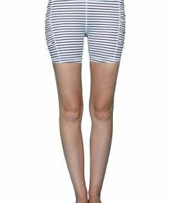 Belcorva Black & White Stripe 5 Inch - Pocket Short Pants