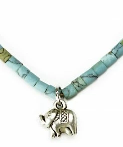 One Tribe Apparel Blue Elephant Necklace - Peace & Positivity