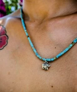 One Tribe Apparel Blue Elephant Necklace - Peace & Positivity