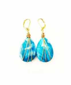 MINU Jewels Blue Lace Earrings