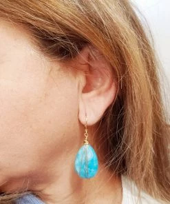 MINU Jewels Blue Lace Earrings