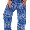 Napat Blue Tribal Diamond Harem Pants