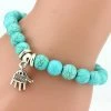LUBINGSHINE Official Store Blue Vintage Boho Charm Bracelet